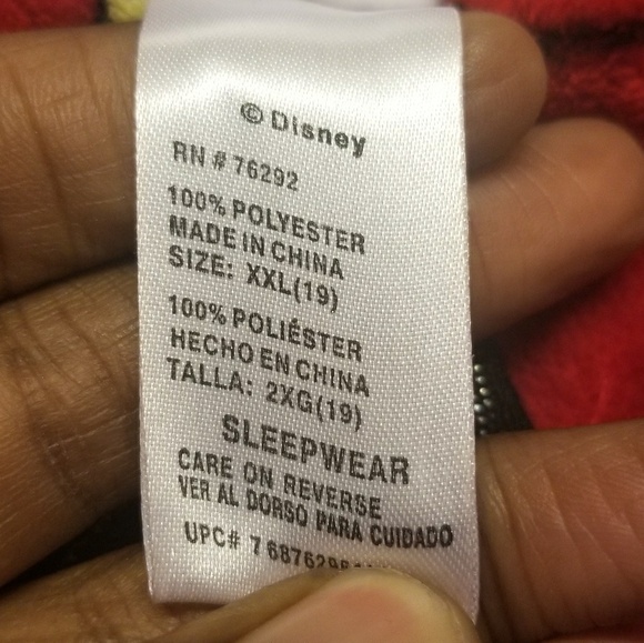 Disney | Adult Red & Black Mickey Mouse Unisex Pajama Pants (Size 2XL) - Picture 5 of 9